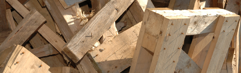 Detailansicht eines Holzstapels